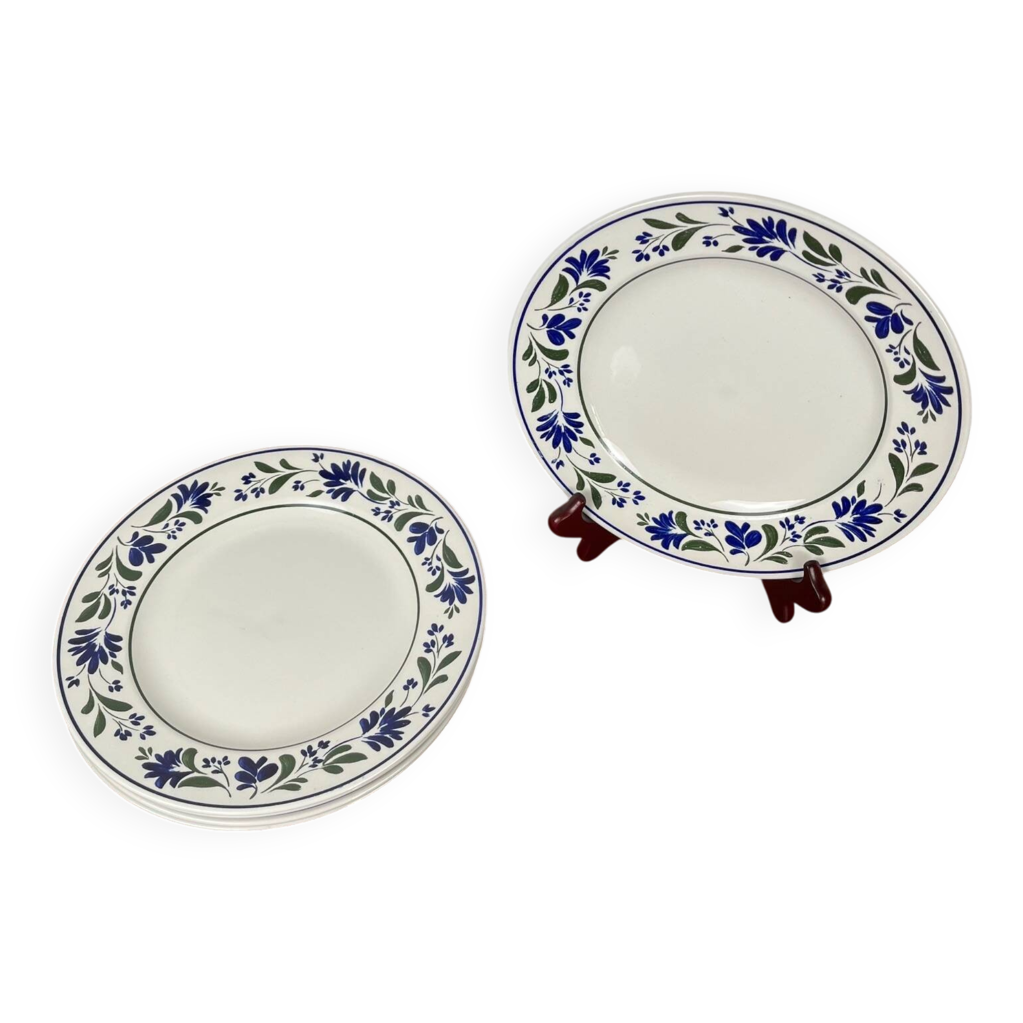 Set de 6 assiettes plates Churchill England, motif  fleur, 1970