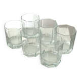 Set of 6 vintage octagonal glasses