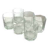 Set of 6 vintage octagonal glasses