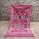 Handmade Moroccan wool rug: Berber Azilal style, geometric pattern.