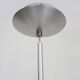 Large vintage Mercury pendant light by Eglo in brushed aluminum and opaline