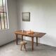 Extendable farmhouse table in oak