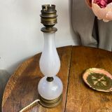 Glass and brass lamp