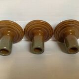 Trio of ceramic candle holders