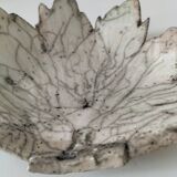 Raku ceramic leaf bowl – unique piece
