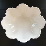 Large white scalloped cup