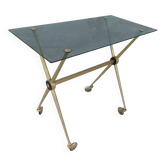Vintage dessert trolley in brass and smoked glass 1960