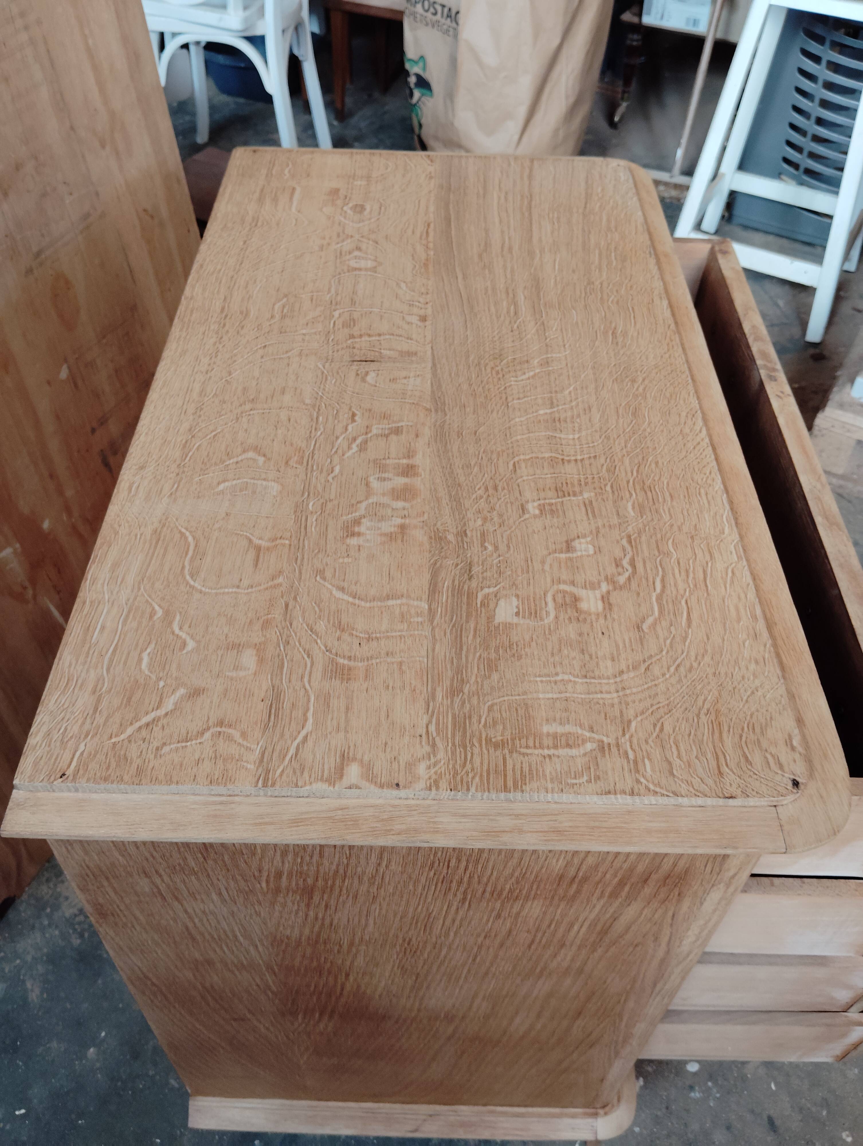 Vintage light oak chest of drawers