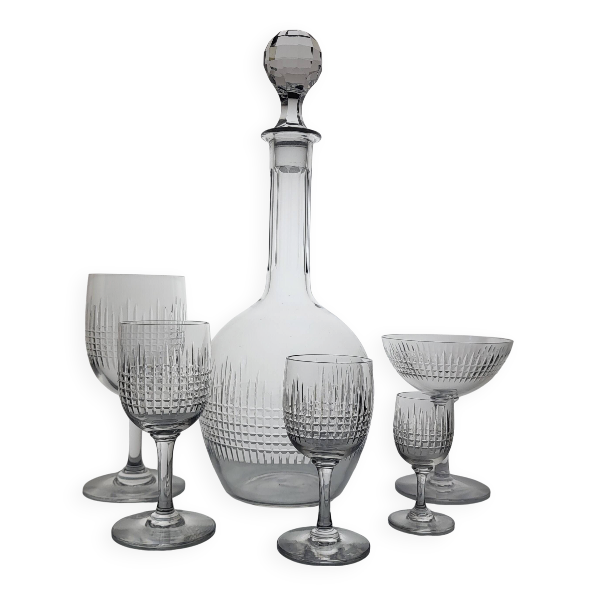 31-piece Baccarat crystal glassware set, Nancy model
