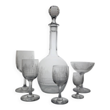 Service de verres 31 pièces en cristal de Baccarat modèle Nancy