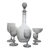 Service de verres 31 pièces en cristal de Baccarat modèle Nancy