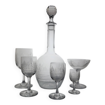 31-piece Baccarat crystal glassware set, Nancy model