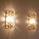 Swedish crystal wall lights by Carl Fagerlund 1960