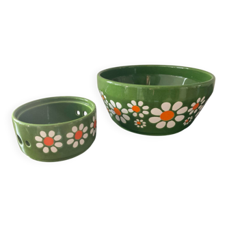 Duo vintage plant pot West Germany