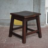 Ancien tabouret bois, tabouret d'appoint, porte-plante
