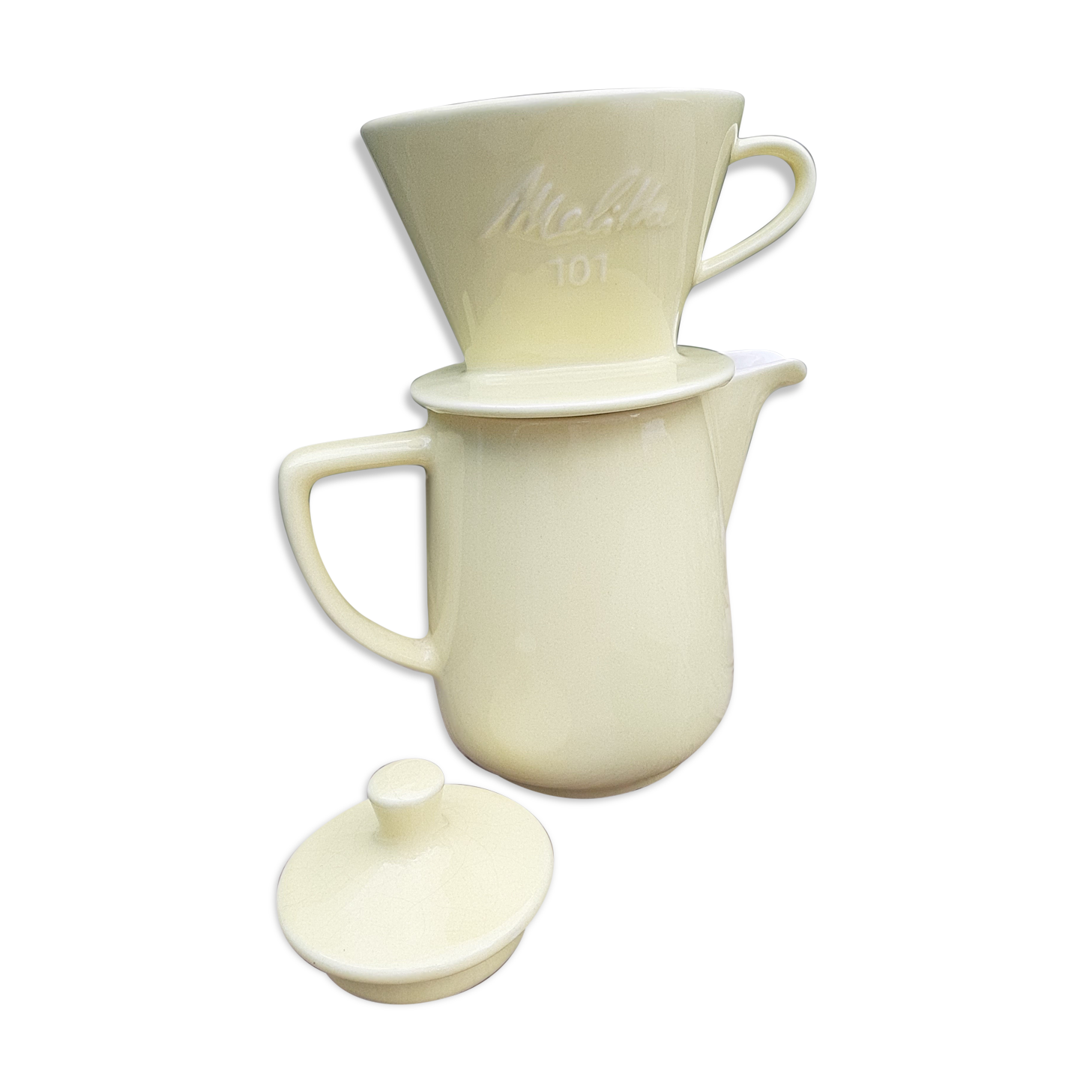 Cafetiere et filtre faïence Melitta
