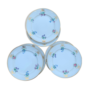 six assiettes en porcelaine