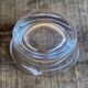 Old cut crystal d'arques pocket bowl with engraved butterfly decoration vintage