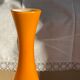 Vintage orange vase opaline glass on foot