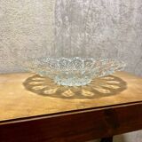Grande coupe de présentation en verre ciselé