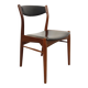 Vintage Scandinavian teak and leatherette chair from the 50s and 60s