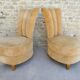 Paire de chauffeuses art deco en velours