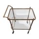 Brass and glass serving trolley