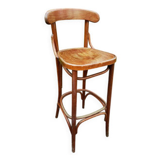 Antique turned wooden bar stool
