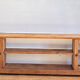 Vintage oak sideboard TV unit with sliding doors.