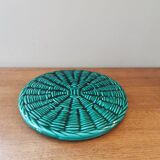 Vintage slip coaster signed FPP Vallauris