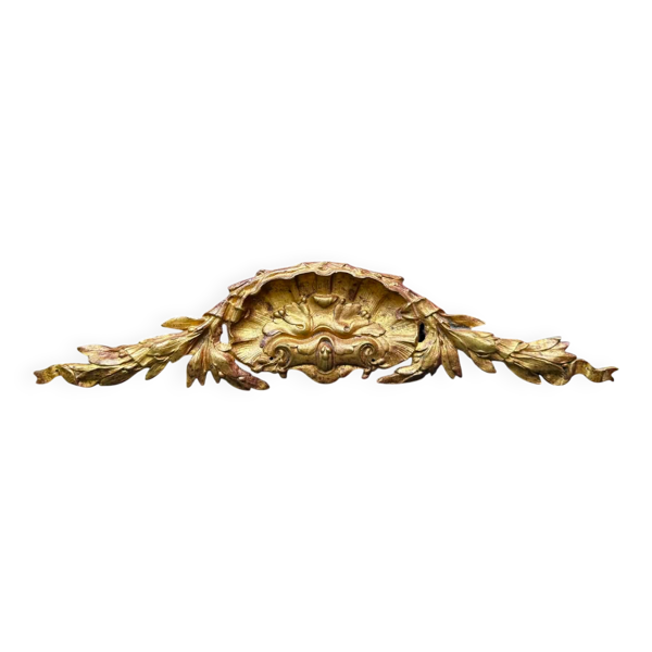 Fronton en bronze rocaille Art Nouveau