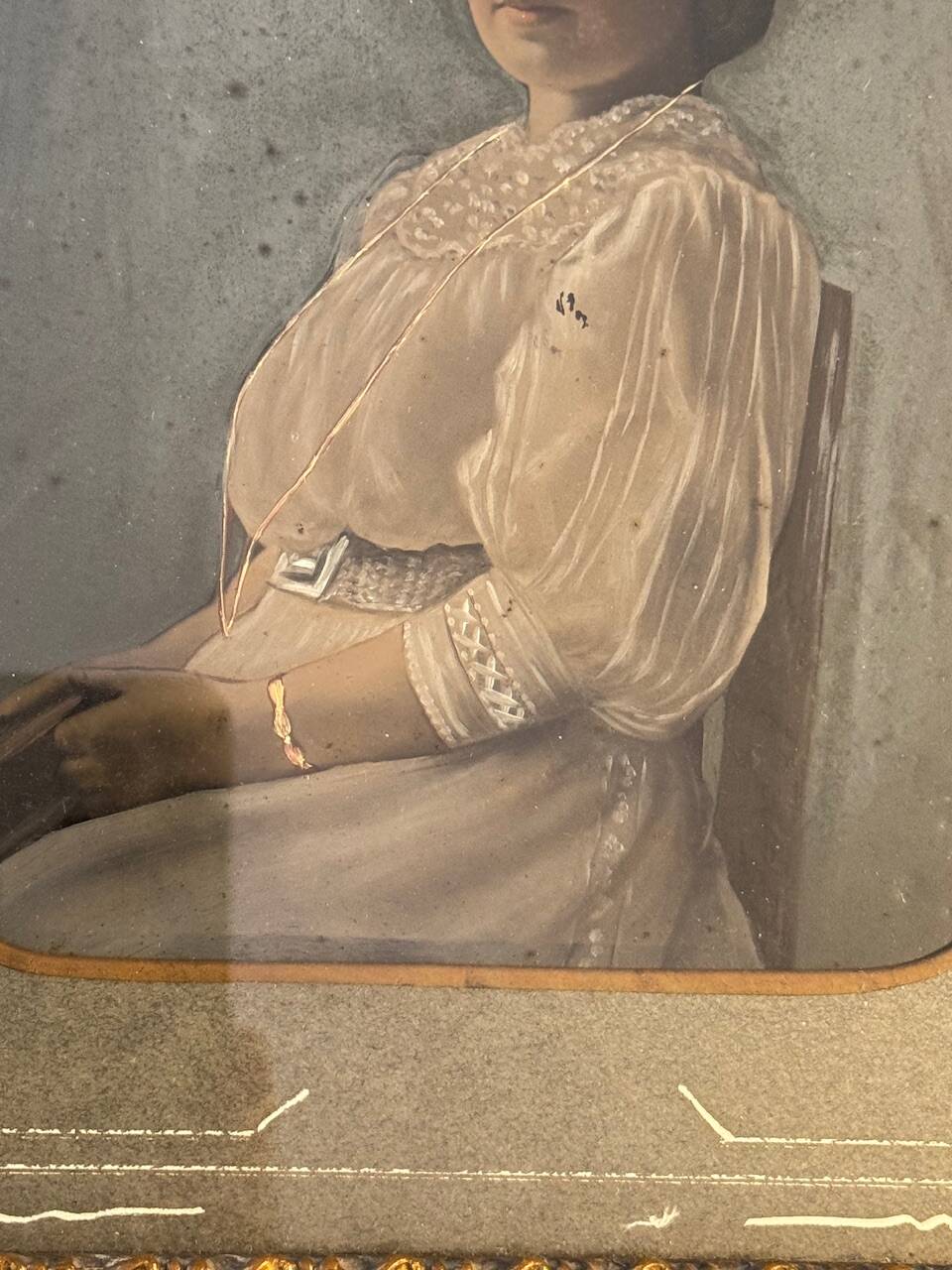 Old silver photograph, portrait, 19th century