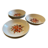Set of 9 Berry porcelain soup plates created by L. Lourioux