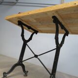 bistro table metal base rustic top