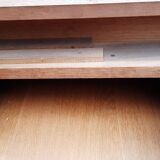 Commode coiffeuse chêne et marbre