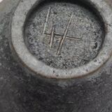 Large raku bowl with metallic iridescence