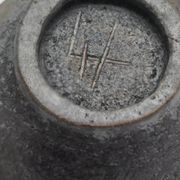 Grand bol en raku aux irisations métalliques