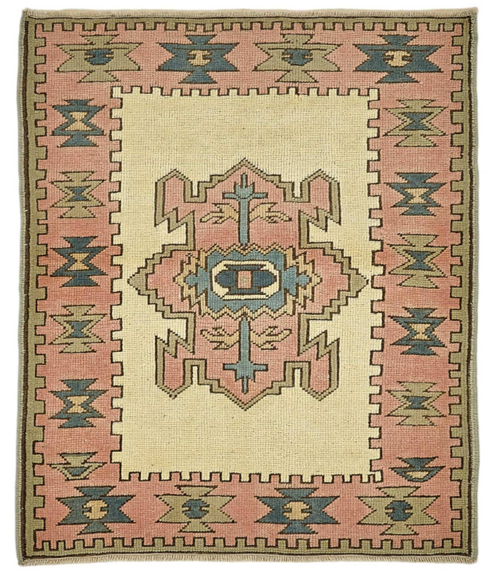 Turkish Vintage Anatolian Rug 95 cm x 105 cm