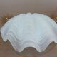 Wall lamp " shell " Art Deco brass and frosted glass 70s