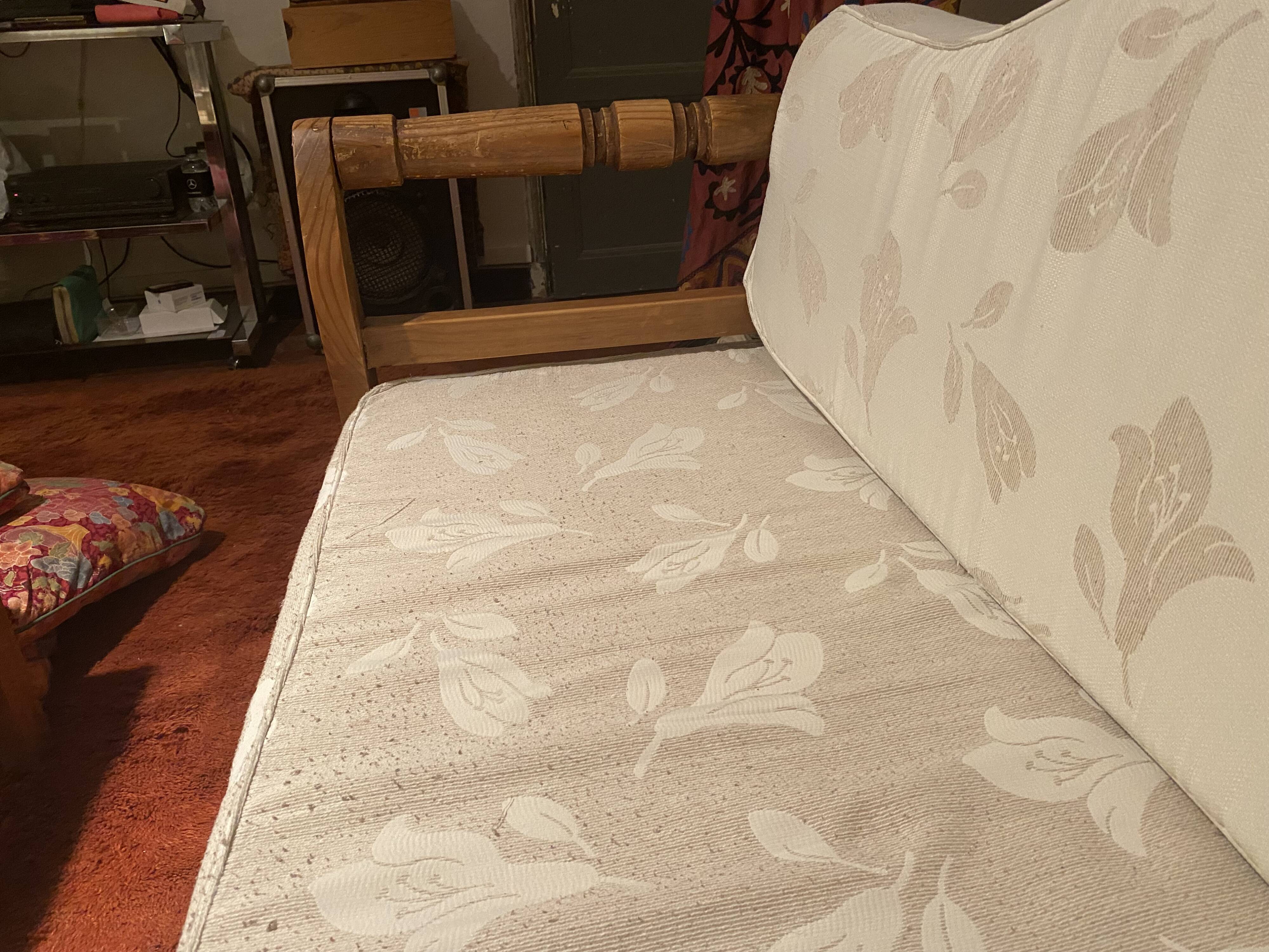 Two-seater sofa in exotic wood, Mexican style