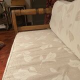 Two-seater sofa in exotic wood, Mexican style