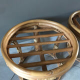 Rattan poufs