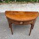 19th century English mahogany half-moon console desk
