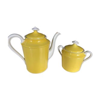 Lot théière et sucrier porcelaine Legrand Limoges