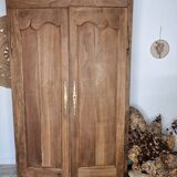 Hand-carved French rustic wardrobe
