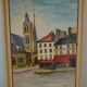 Vue de Paris, huile sur panneau encadrée, Vue de Paris, Georges Wolinski, 1982
