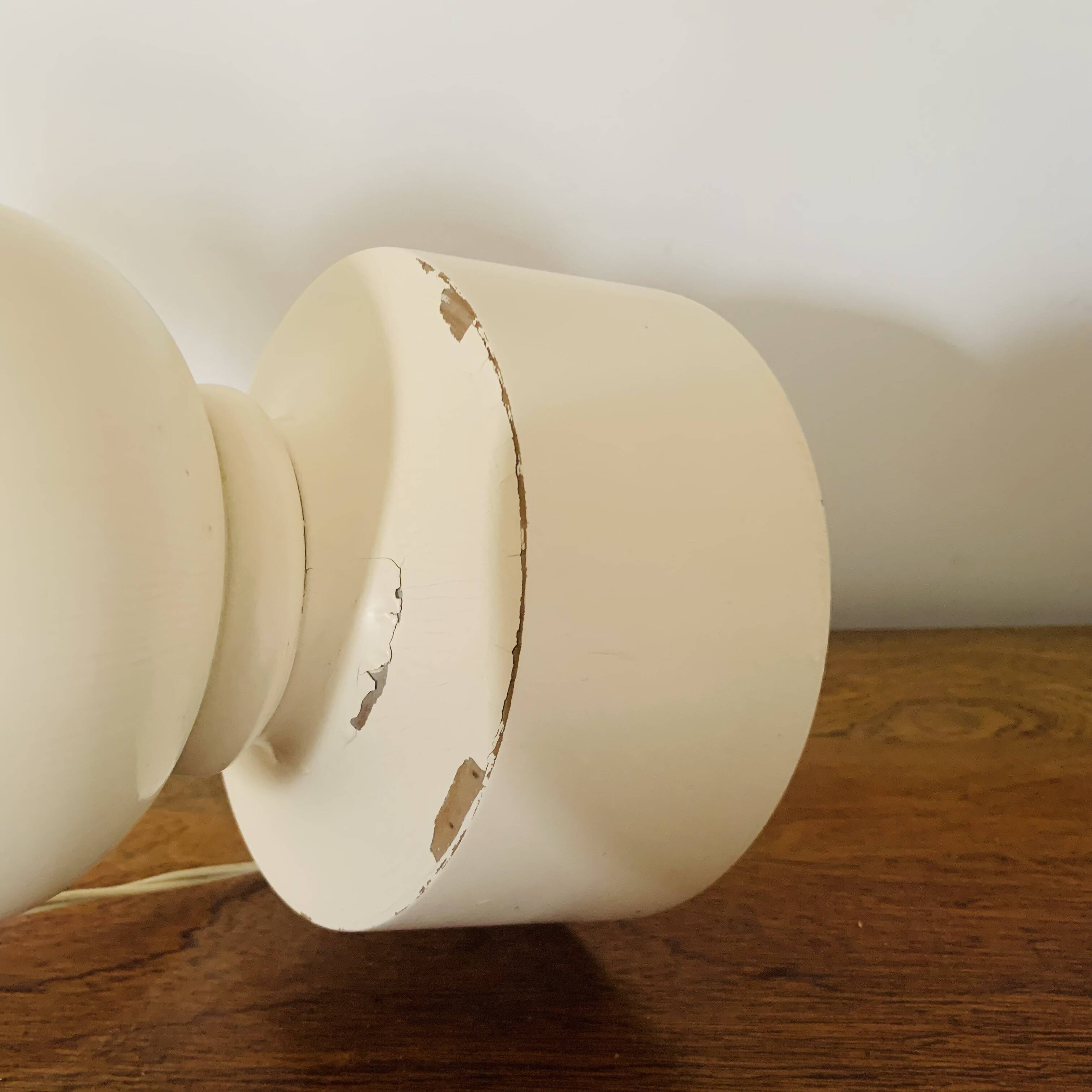 Large turned wooden lamp base