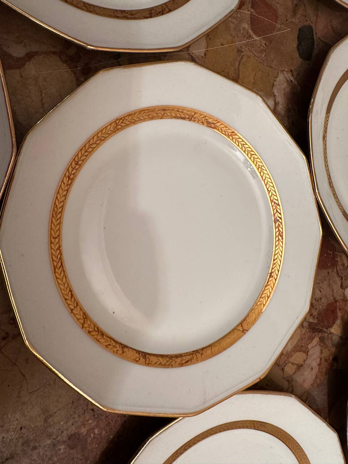 F. Legrand Limoges - Service à Dessert 2 Plat Gâteaux/Tartes + 11 assi