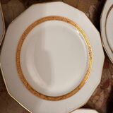 F. Legrand Limoges - Service à Dessert 2 Plat Gâteaux/Tartes + 11 assi