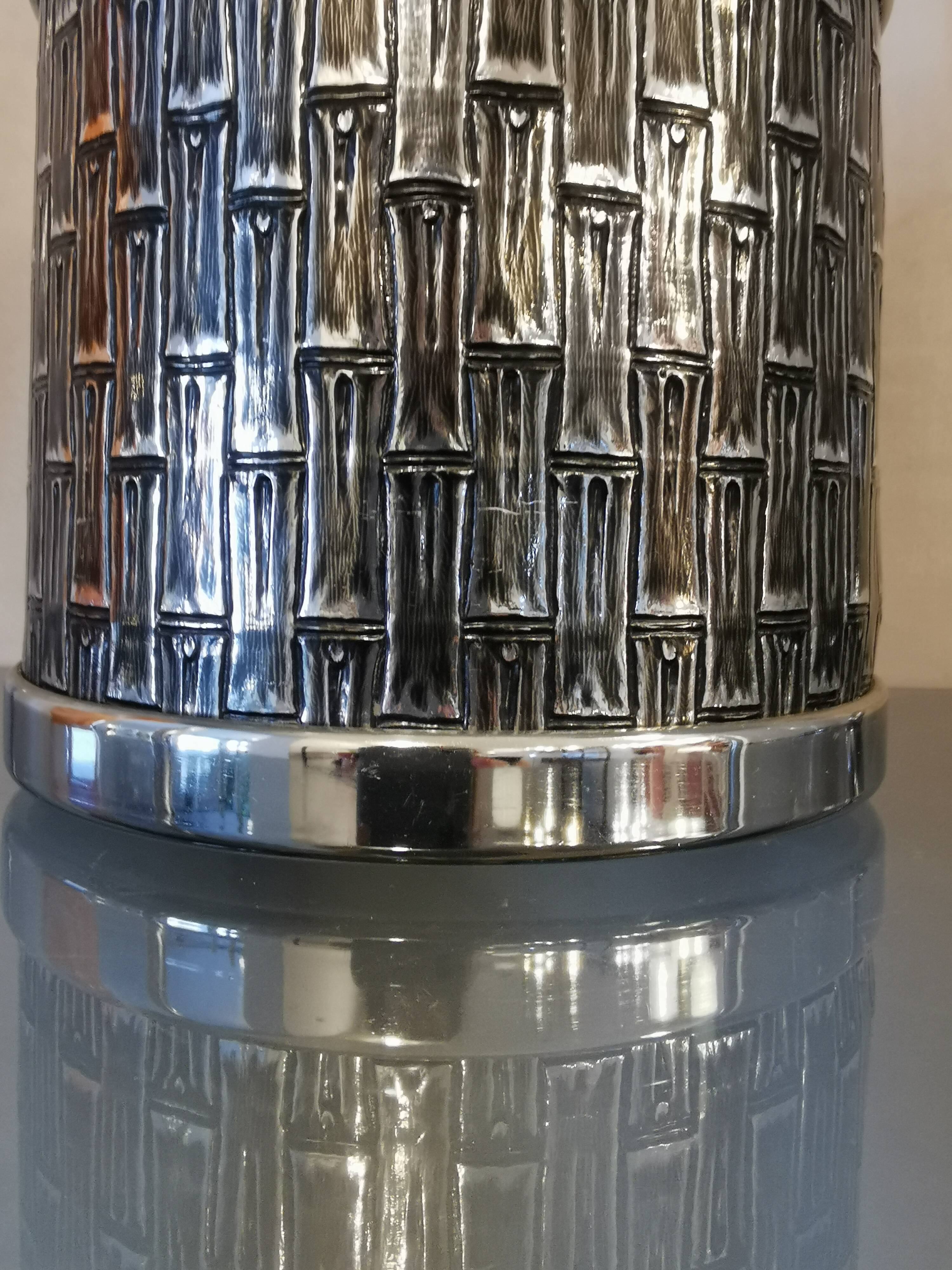 Vintage bamboo ice bucket 70s